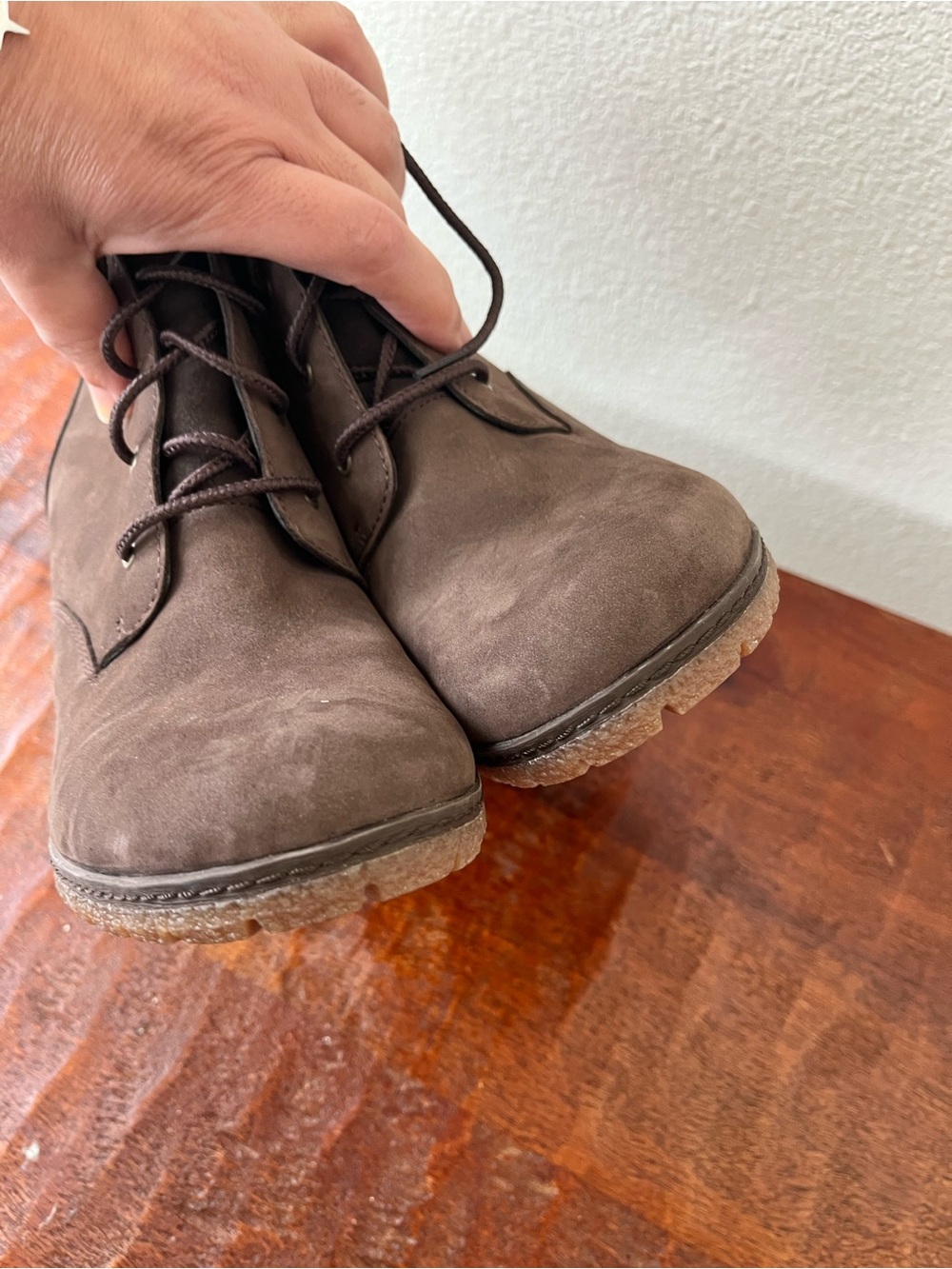 Timberland Ortholite Brown Leather Combat Hiking High Heel Western Boots sz 11 - Picture 10 of 14